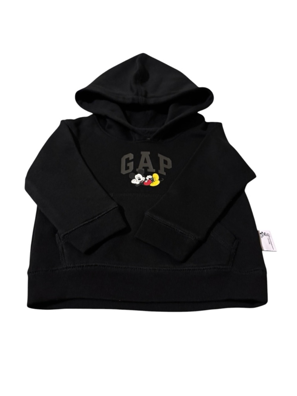 GAP Black Toddler Boy Hoodie with Mickey Graphic
